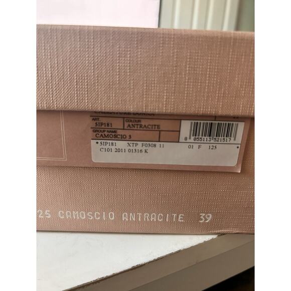 MIU MIU Back Zipper Funky Heel Platform Suede Grey Ankle Booties Shoes 9 Ret$550 - Picture 9 of 16